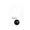 image:imageRHODIA 16201C  Stapled Notepad N16 White  A5  Small Squares  80 Detachable Sheets  80G White Clairefontaine Paper  Coated Card Cover  Pack of 10 pads