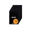 image:imageRHODIA 16559C  Stapled Notepad Dot pad N16 Black  A5  Dot Dotted  80 Detachable Sheets  White Clairefontaine Paper 80 gm  Coated Card Cover  Pack of 10 pads