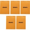 image:imageRhodia Classic Orange Notepad Blank  6 in x 814 in Pack of 5