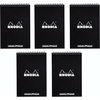 image:imageRhodia Wirebound Black Notepads dot  6 in x 814 in Pack of 5
