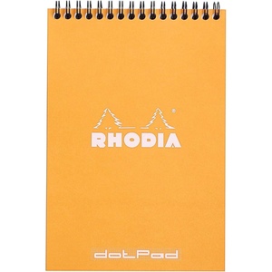 image:imageOrange Rhodia Notepad 825X1175 Double Spiral Dot Grid
