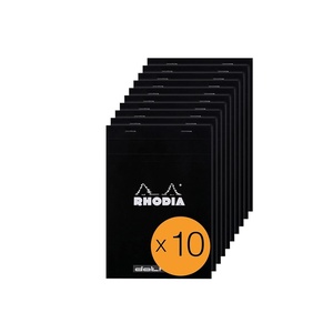 image:imageRHODIA 16559C  Stapled Notepad Dot pad N16 Black  A5  Dot Dotted  80 Detachable Sheets  White Clairefontaine Paper 80 gm  Coated Card Cover  Pack of 10 pads