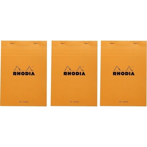 image:imageRhodia Classic Orange Notepad Blank  6 in x 814 in Pack of 3