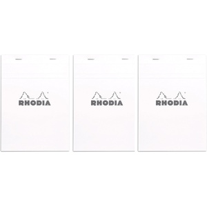 image:imageRhodia Classic White Notepad lined  338 in x 434 in Pack of 3