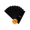 image:imageRHODIA 86009C  Stapled Notepad N8 Shopping Black  74x21 cm  Lined  80 Detachable Sheets  80G Clairefontaine Paper  Coated Card Cover  Pack of 10 pads