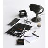 image:imageRHODIA 86009C  Stapled Notepad N8 Shopping Black  74x21 cm  Lined  80 Detachable Sheets  80G Clairefontaine Paper  Coated Card Cover  Pack of 10 pads