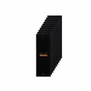 image:imageRHODIA 86009C  Stapled Notepad N8 Shopping Black  74x21 cm  Lined  80 Detachable Sheets  80G Clairefontaine Paper  Coated Card Cover  Pack of 10 pads