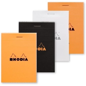 image:imageRHODIA cf11200ASTst5 Notepad No 11 A7 80 Sheets Square Ruled Water Repellent Cover Perforated PEFC Certified Block Rodia No11 74 x 105 cm Assortment Setassorted