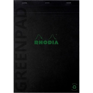 image:imageRHODIA cf19992 Notepad Green Pad No 19 A4 83 x 126 inches 21 x 318 cm 70 Sheets Horizontal Ruled Memo Pad 100 Recycled Paper Paper Weight 90 gm Perforated