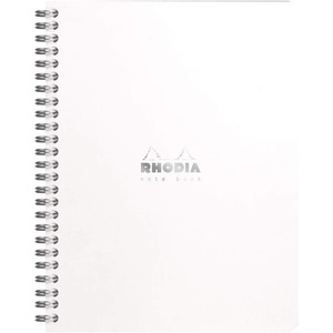 image:imageRhodia 193441C  Spiral Notebook Full Bound White Notebook  A5  Dot Dot Lines  160 Detachable Pages  White Clairefontaine Paper 80 gm  Soft and Resistant Cover  Classic