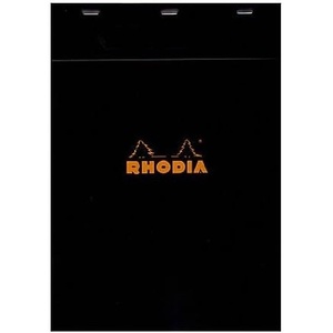 image:imageRhodia Classic French Paper Pads Graph 8 14 in x 11 34 in Black Pack of 3 