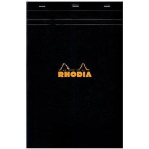 image:imageRhodia Classic French Paper Pads Graph 8 14 in x 12 12 in Black Pack of 3 