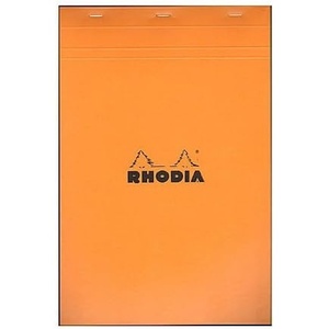 image:imageRhodia Classic French Paper Pads Graph 8 14 in x 12 12 in Orange Pack of 3 