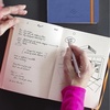 image:imageRHODIA 117182C  Soft Notebook Diary Perpetual Perpetual Black  A5128 Pages  90G Ivory Clairefontaine Paper  Index Elastic Closure  Faux Leather Cover  Rhodiarama CollectionSapphire Blue