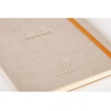 image:imageRHODIA 117182C  Soft Notebook Diary Perpetual Perpetual Black  A5128 Pages  90G Ivory Clairefontaine Paper  Index Elastic Closure  Faux Leather Cover  Rhodiarama CollectionBeige
