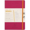 image:imageRHODIA 117182C  Soft Notebook Diary Perpetual Perpetual Black  A5128 Pages  90G Ivory Clairefontaine Paper  Index Elastic Closure  Faux Leather Cover  Rhodiarama CollectionRaspberry