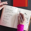 image:imageRHODIA 117182C  Soft Notebook Diary Perpetual Perpetual Black  A5128 Pages  90G Ivory Clairefontaine Paper  Index Elastic Closure  Faux Leather Cover  Rhodiarama CollectionPoppy