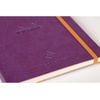 image:imageRHODIA 117182C  Soft Notebook Diary Perpetual Perpetual Black  A5128 Pages  90G Ivory Clairefontaine Paper  Index Elastic Closure  Faux Leather Cover  Rhodiarama CollectionPurple