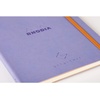 image:imageRHODIA 117182C  Soft Notebook Diary Perpetual Perpetual Black  A5128 Pages  90G Ivory Clairefontaine Paper  Index Elastic Closure  Faux Leather Cover  Rhodiarama CollectionIris