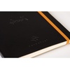 image:imageRHODIA 117182C  Soft Notebook Diary Perpetual Perpetual Black  A5128 Pages  90G Ivory Clairefontaine Paper  Index Elastic Closure  Faux Leather Cover  Rhodiarama CollectionBlack