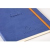 image:imageRHODIA 117182C  Soft Notebook Diary Perpetual Perpetual Black  A5128 Pages  90G Ivory Clairefontaine Paper  Index Elastic Closure  Faux Leather Cover  Rhodiarama CollectionSapphire Blue