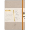 image:imageRHODIA 117182C  Soft Notebook Diary Perpetual Perpetual Black  A5128 Pages  90G Ivory Clairefontaine Paper  Index Elastic Closure  Faux Leather Cover  Rhodiarama CollectionBeige