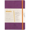 image:imageRHODIA 117182C  Soft Notebook Diary Perpetual Perpetual Black  A5128 Pages  90G Ivory Clairefontaine Paper  Index Elastic Closure  Faux Leather Cover  Rhodiarama CollectionPurple