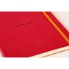 image:imageRHODIA 117182C  Soft Notebook Diary Perpetual Perpetual Black  A5128 Pages  90G Ivory Clairefontaine Paper  Index Elastic Closure  Faux Leather Cover  Rhodiarama CollectionPoppy