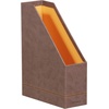 image:imageRHODIA 318936C  Daffodil Magazine Rack  10x25x31 cm  Orange Saddle Stitching  Faux Leather Exterior  Rhodiarama Home Office Collection  Office Organization amp Designer StorageChocolate
