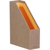 image:imageRHODIA 318936C  Daffodil Magazine Rack  10x25x31 cm  Orange Saddle Stitching  Faux Leather Exterior  Rhodiarama Home Office Collection  Office Organization amp Designer StorageTaupe