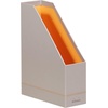 image:imageRHODIA 318936C  Daffodil Magazine Rack  10x25x31 cm  Orange Saddle Stitching  Faux Leather Exterior  Rhodiarama Home Office Collection  Office Organization amp Designer StorageSilver