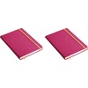image:imagePack of 2 Rhodiarama Soft Cover Notebook Raspberry 6X825 Lined