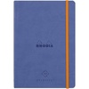 image:imageRHODIA 117182C  Soft Notebook Diary Perpetual Perpetual Black  A5128 Pages  90G Ivory Clairefontaine Paper  Index Elastic Closure  Faux Leather Cover  Rhodiarama CollectionSapphire Blue