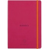 image:imageRHODIA 117182C  Soft Notebook Diary Perpetual Perpetual Black  A5128 Pages  90G Ivory Clairefontaine Paper  Index Elastic Closure  Faux Leather Cover  Rhodiarama CollectionRaspberry