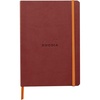 image:imageRHODIA 117371C  Nacarat Soft Notebook  A5  Lined  160 pages  Ivory Clairefontaine Paper 90 gm  Bookmark Elastic Closure  Faux Leather Cover  Rhodiarama Collection