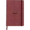 image:imageRHODIA 120033C  Floral Bouquet hard cover notebook  A5 148x21cm  Ruled  90 gsm paper  Faux leather cover  Amaranth inside  Orange Botanique collectiona5