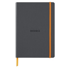 image:imageKebnor Rhodia 117479C  Notizbuch Rhodiarama mit Softcover DIN A5 80 Blatt elfenbein 90 g dot 1 Stck Titanium