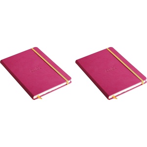 image:imagePack of 2 Rhodiarama Soft Cover Notebook Raspberry 6X825 Lined