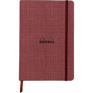 image:imageRHODIA 120033C  Floral Bouquet hard cover notebook  A5 148x21cm  Ruled  90 gsm paper  Faux leather cover  Amaranth inside  Orange Botanique collectiona5