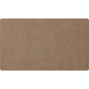 image:imageRHODIA 194313C  Soft Taupe Desk Pad  Size L 90x43 cm  Italian Faux Leather  Orange Saddle Stitching  Rhodiarama Home Office Collection  Office Organization amp Designer Storage