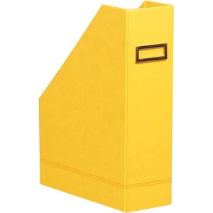 image:imageRHODIA 318936C  Daffodil Magazine Rack  10x25x31 cm  Orange Saddle Stitching  Faux Leather Exterior  Rhodiarama Home Office Collection  Office Organization amp Designer StorageDaffodil Yellow