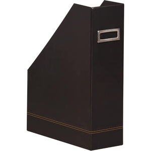 image:imageRHODIA 318936C  Daffodil Magazine Rack  10x25x31 cm  Orange Saddle Stitching  Faux Leather Exterior  Rhodiarama Home Office Collection  Office Organization amp Designer StorageBlack