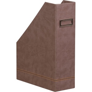 image:imageRHODIA 318936C  Daffodil Magazine Rack  10x25x31 cm  Orange Saddle Stitching  Faux Leather Exterior  Rhodiarama Home Office Collection  Office Organization amp Designer StorageChocolate