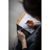 image:imageRHODIA 18200C  Stapled Notepad N18 Orange  A4  Small Squares  80 Detachable Sheets  80G Clairefontaine Paper  Coated Card Cover  Pack of 5 pads