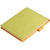 image:imageRHODIA 128201C  Clipboard Case  Stapled Notepad N12 Silver  85x12 cm  Lined  80 Detachable Sheets  White Clairefontaine Paper 80 gm  Pencil Holder  Faux Leather  Rhodiarama CollectionAnise Green
