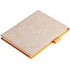 image:imageRHODIA 128201C  Clipboard Case  Stapled Notepad N12 Silver  85x12 cm  Lined  80 Detachable Sheets  White Clairefontaine Paper 80 gm  Pencil Holder  Faux Leather  Rhodiarama CollectionBeige