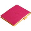 image:imageRHODIA 128201C  Clipboard Case  Stapled Notepad N12 Silver  85x12 cm  Lined  80 Detachable Sheets  White Clairefontaine Paper 80 gm  Pencil Holder  Faux Leather  Rhodiarama CollectionRaspberry
