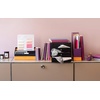 image:imageRHODIA 318869C  Iris 4Drawer File Organizer  248 x 327 x 228 cm  Orange Saddle Stitching  Faux Leather Exterior  Rhodiarama Home Office Collection  Office Organization amp Designer StorageIris