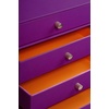 image:imageRHODIA 318869C  Iris 4Drawer File Organizer  248 x 327 x 228 cm  Orange Saddle Stitching  Faux Leather Exterior  Rhodiarama Home Office Collection  Office Organization amp Designer StoragePurple