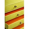 image:imageRHODIA 318869C  Iris 4Drawer File Organizer  248 x 327 x 228 cm  Orange Saddle Stitching  Faux Leather Exterior  Rhodiarama Home Office Collection  Office Organization amp Designer StorageAnise